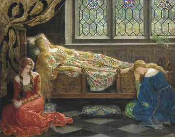 Schlafschönheit 1929 John Collier Pre Raphaelite Orientalist Ölgemälde